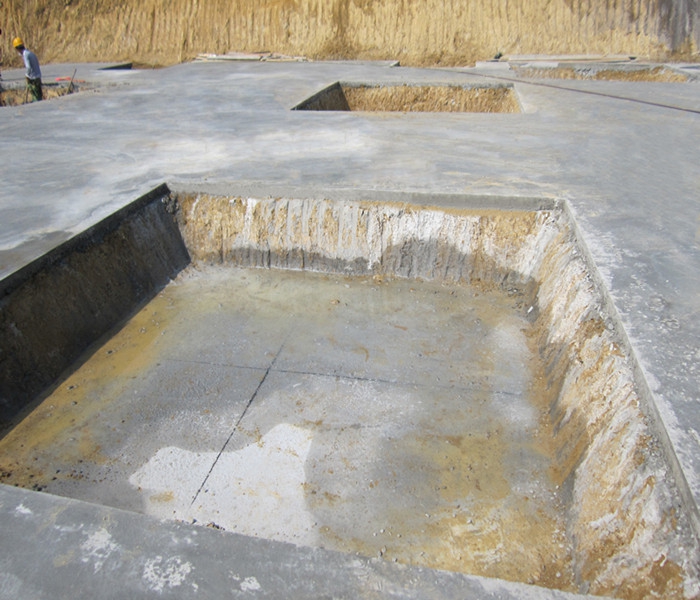 南昌市建筑設計研究院總部辦公大樓工程筏板基礎下柱墩找平、彈線